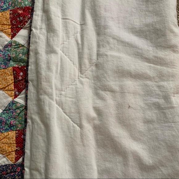 Handmade Vintage Cotton Quilt Broken Dishes Pattern Full/Queen 80X84 - Picture 10 of 14